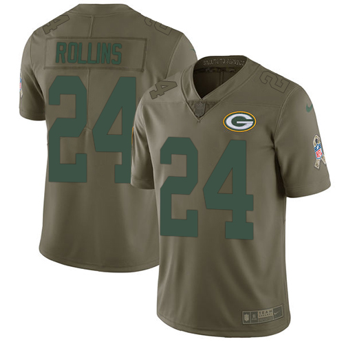 Nike Packers #24 Quinten Rollins Olive Men's Stitched NFL Limited Salute To Service Jersey